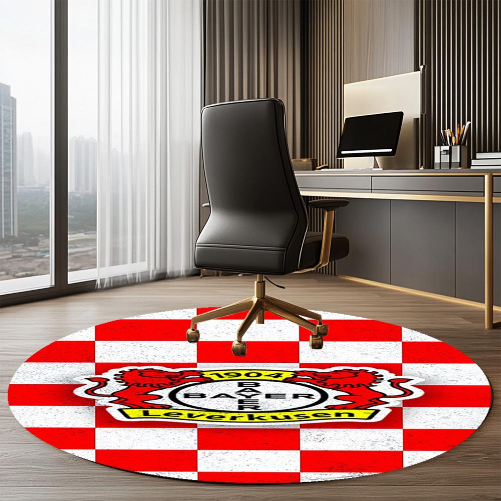 Bayer Leverkusen Printed Round Rug Carpet Chair Rug Area Rug Entryway Doormats,for Office Chair Living Room Bedroom Kitchen Room.