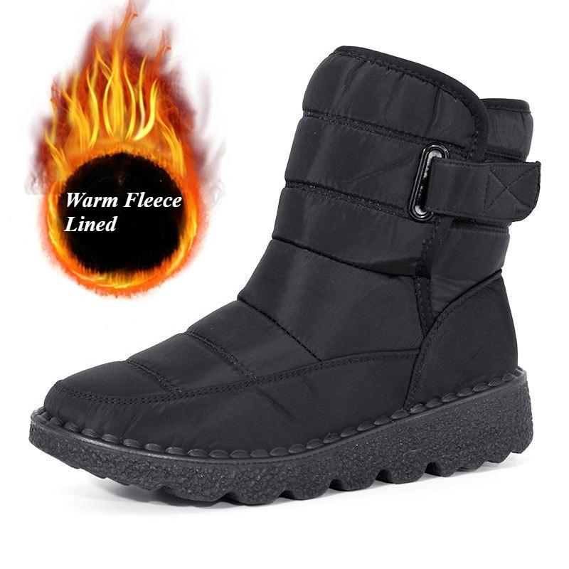 Unisex Plus Size Tall Snow Boots, Waterproof Fleece Lined Winter Boots, Thermal Cold Weather Shoes for Men and Women