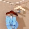 Solid Wood Kids Hanger with Clip Mini Hanger New Pet Clothes Hook