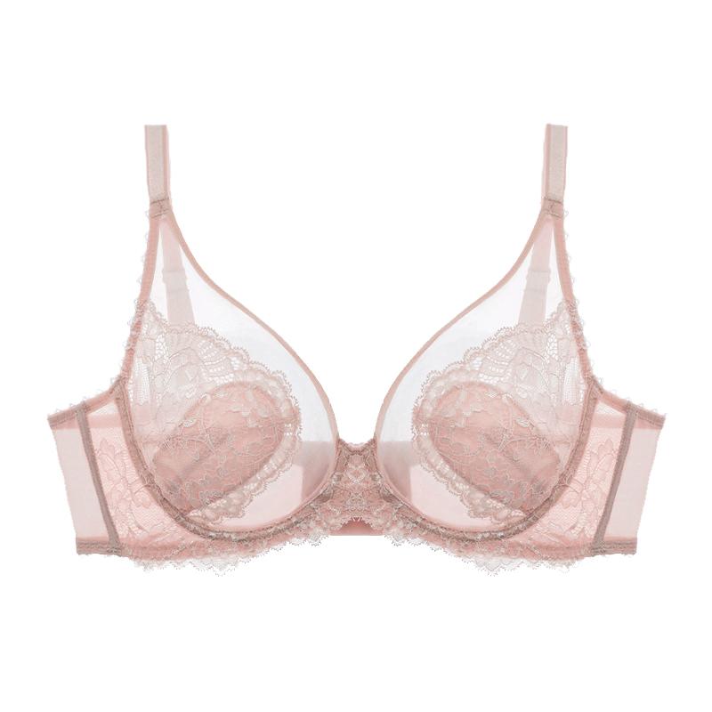 

FallSweet Сексуальный кружевной бюстгальтер для женщин Бесшовный Ультратонкий Прозрачный Бюстгальтер на косточках Красота Дамское Интимное Белье 38/85BC бежевый