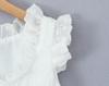7704 - Women's French Retro Square Neck Ruffle Top & Lace-up Embroidered Skirt Set