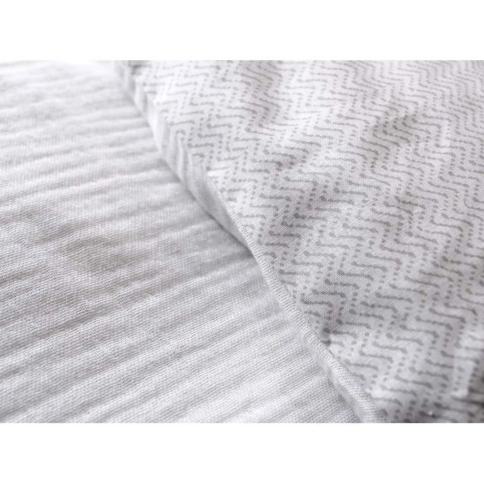 Parure de lit gaze de coton 220 x 240 cm Zig Zag