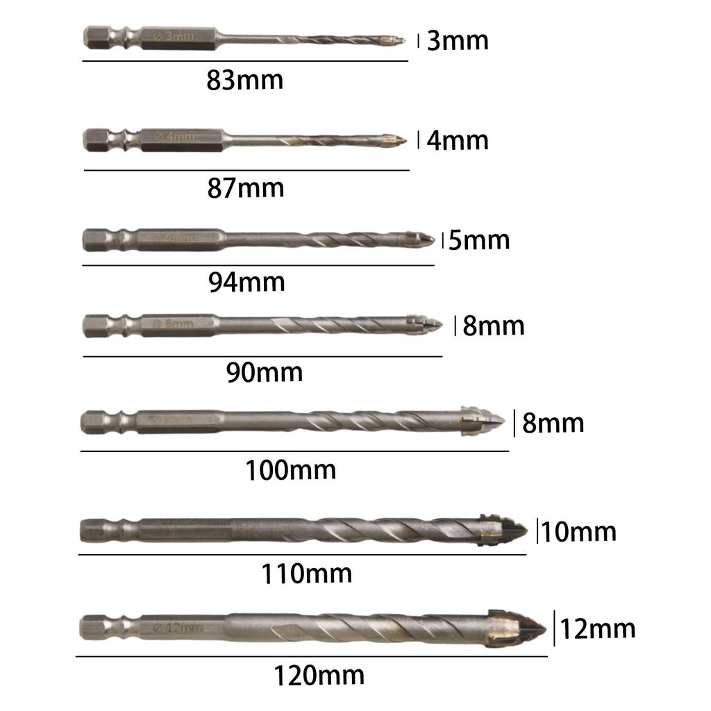 DIY Projects Approx.8mm Glass Tile Drill Efficient Tile Punching Tool Set Electric Drill Hex Shank Diameter 6.35mm