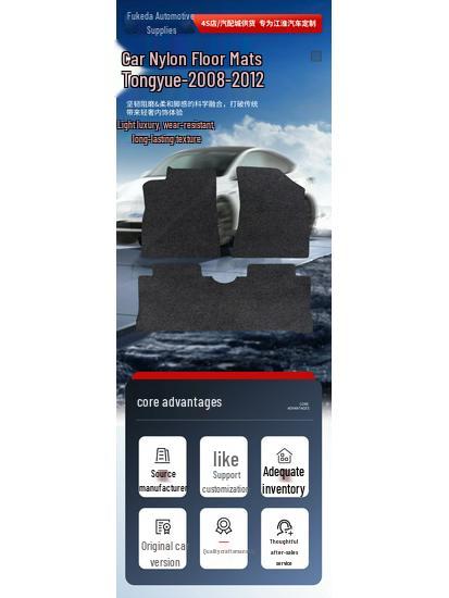 Car Floor Mats for 2008-2012 Tongyue JAC Motors, Compatible with LHD/RHD Models