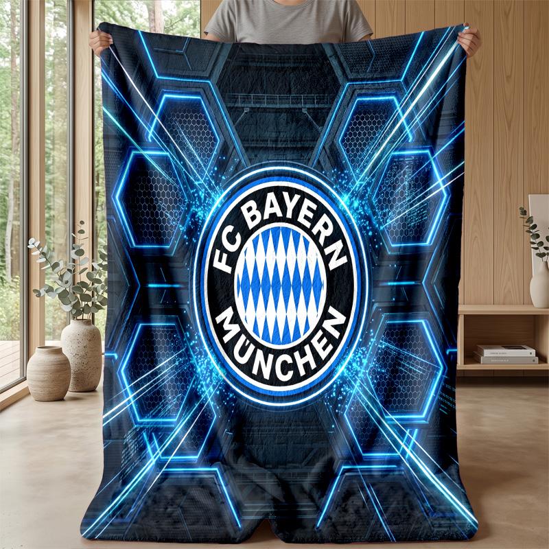 Bayern Munich Theme Blanket Soft Flannel Blanket Plush Throw Blanket Cozy Sofa Bed Blanket for Home Decor