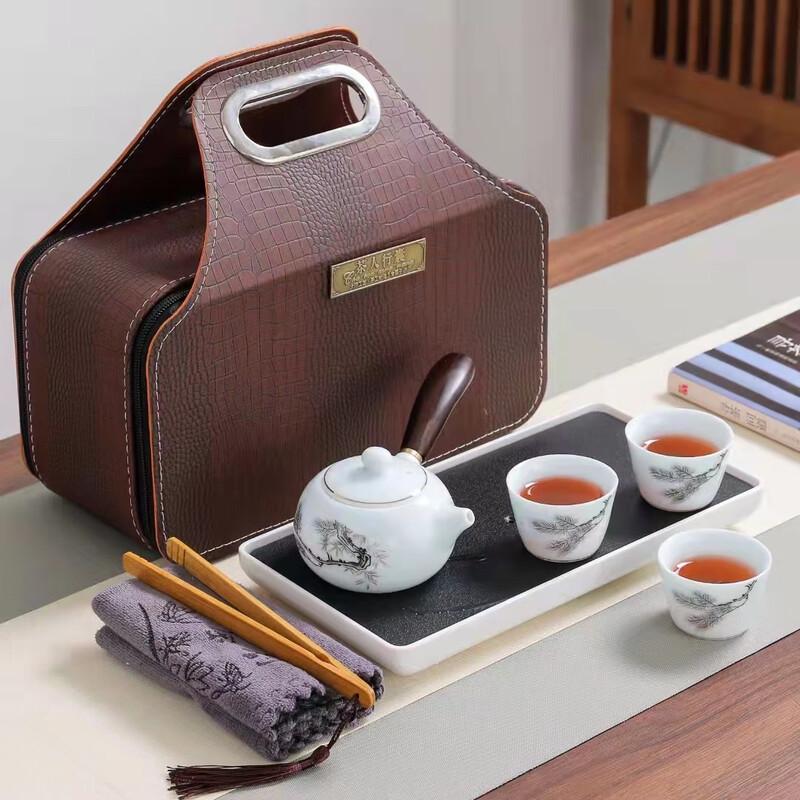 Chaxun Mutton Fat Jade Porcelain Tea Set