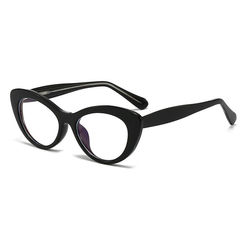 

2024 Anti Blue Light Cat Eye Reading Glasses Women Thick Frame Luxury Presbyopia Eyewear Fashion Double Color Frame Glasses 0