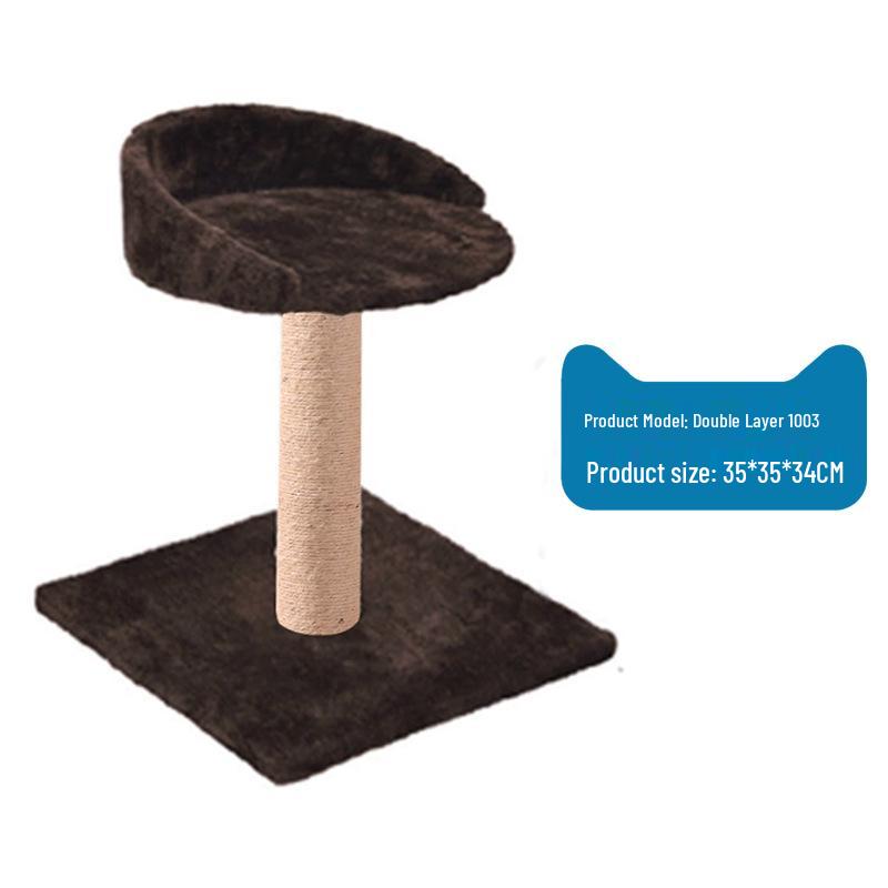 

Милое кошачье дерево с когтеточкой и платформой для прыжков