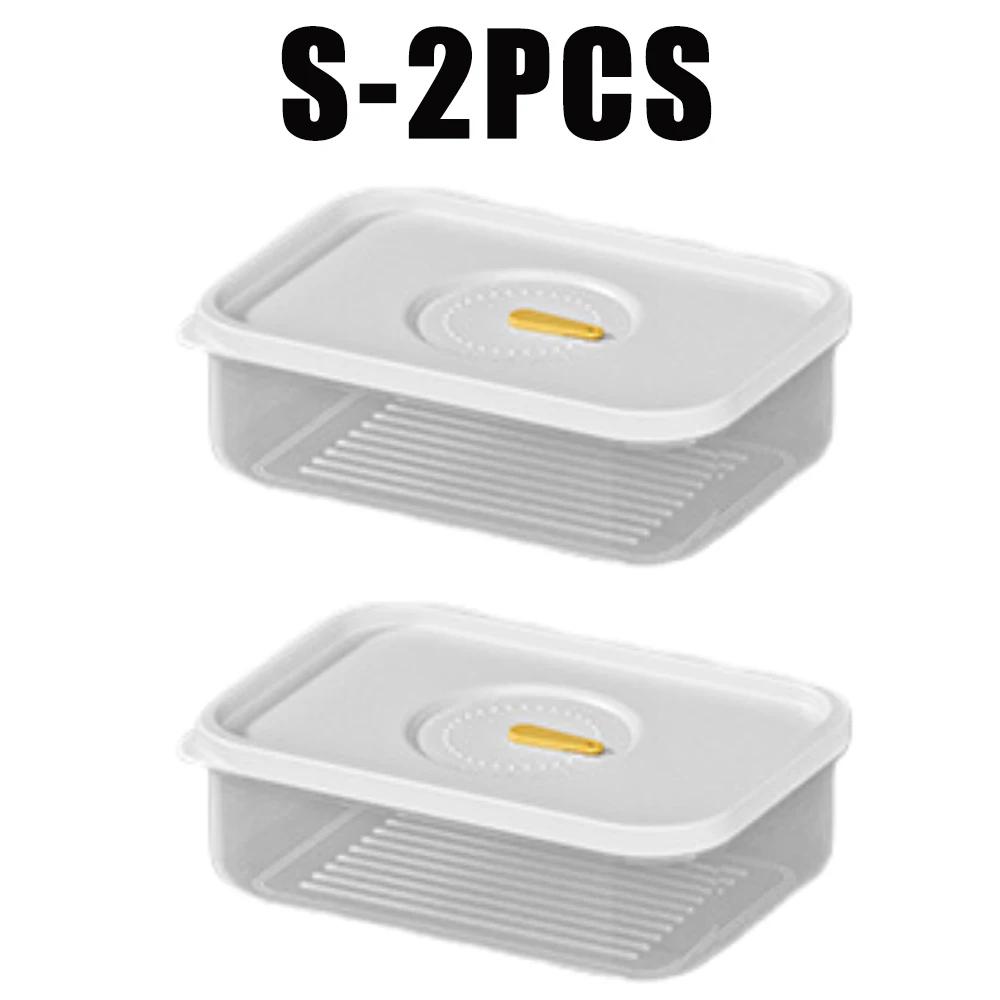 Refrigerator Transparent Storage Box Food Freshness Organizer Cheese Keeper Box Turkey Sausage Storage Box For Kitchen Fridge