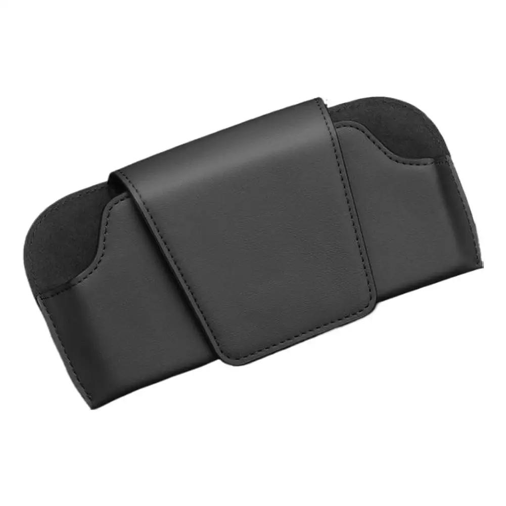 NEW Car Sun Visor Glasses Holder Premium Leather Sunglasses Hand Organizer Case Auto Garage Box Tools Storage Eyeglasses Cl T2D4