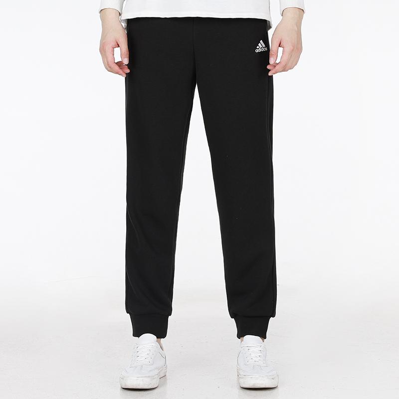 adidas Essentials 3-Stripes Tapered Cuff Pants Men Bottoms Black HN3552