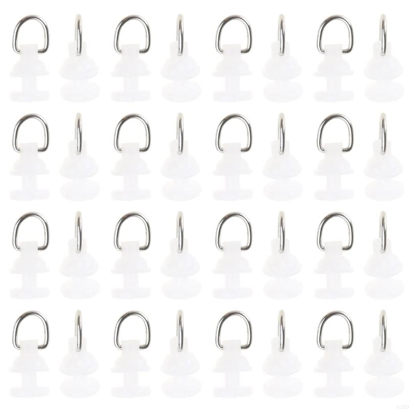 62KD 100Pcs Curtain Track Rollers Plastic Gliders for Quiet Smooth Curtain Operating Drapery Track Runner Window Accessories