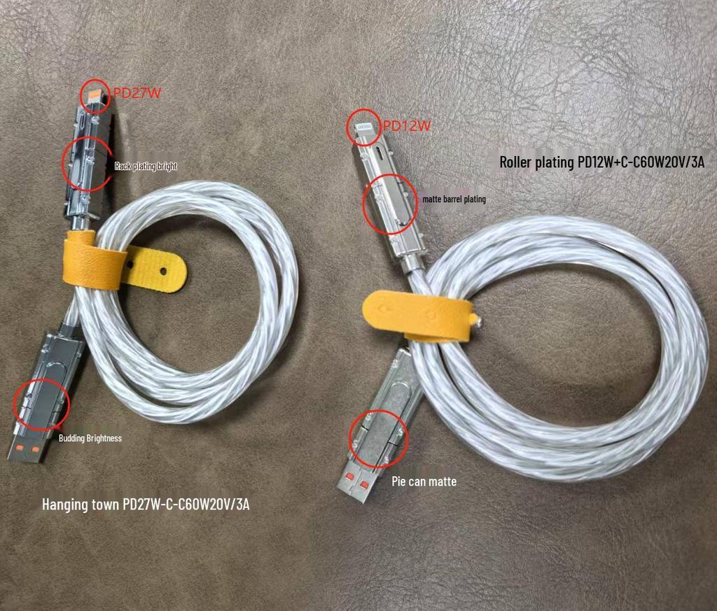 Two-to-Two Fast Charging, Four-in-One Luminous Data Cable