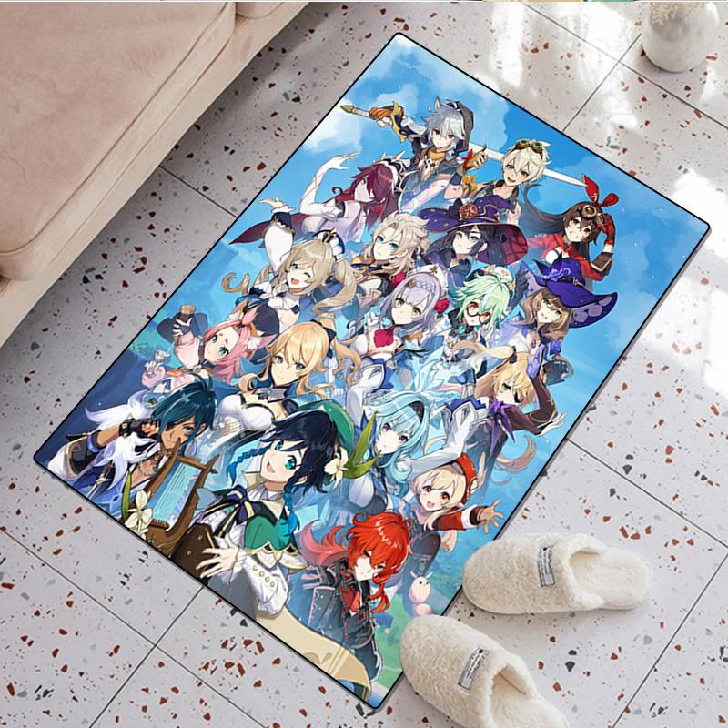 Genshin Impact Home carpet Office Decorative Carpet For Living Room Bedroom Door Mat Floor Rug Computer Chair Area Rug