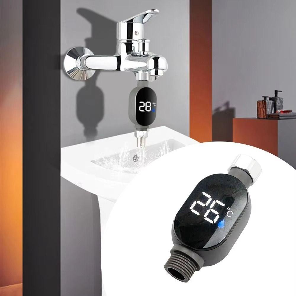 Stainless-Steel Water Temperature Gauge Waterproof Shower Thermometer  Safe Bathing