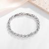 Environmentally Friendly Alloy Inlaid Zircon Small Leaf Electroplating Bracelet Femininity Hand Jewelry