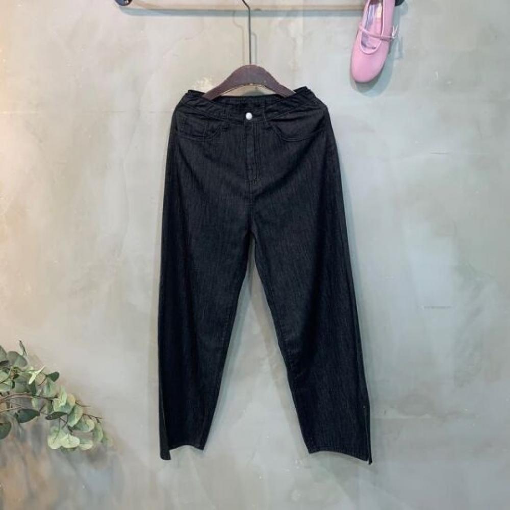 C S In The Room Mihye 3 lengthS Split Straight Wide jeanS 2 ColorS