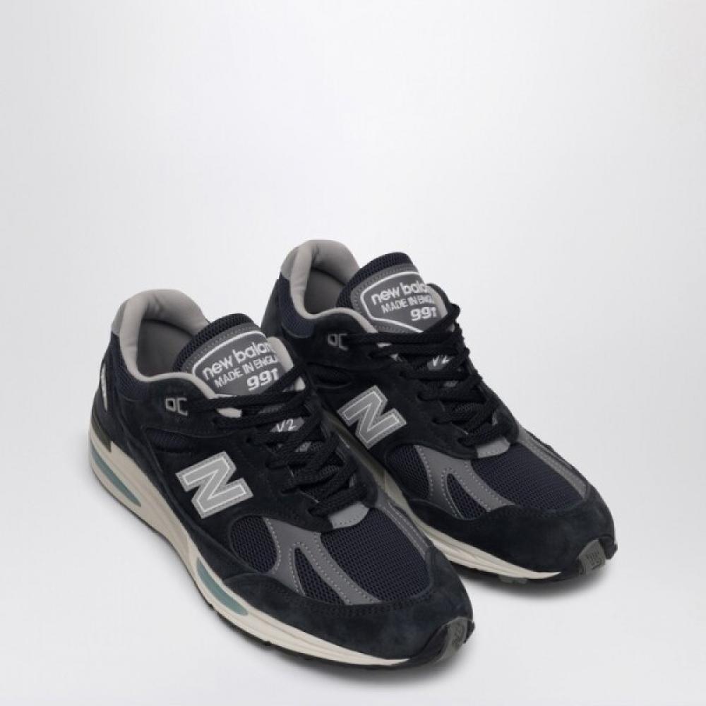 

New Balance Navy Blue 991v2 Sneakers U991nv2le Na US9.5
