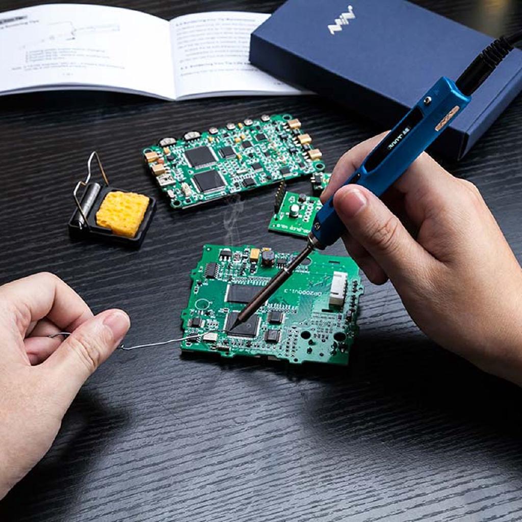 TS100 MINI Digital Electric Soldering Iron Station OLED Programable Interface DC5525 Built-in STM32 Chip Tools Kit New