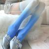 Internet Celebrities Gradually Change Color Open Stockings Sexy Thin Black Silk Velvet Anti-Hook Silk Babes Knee Socks Y2K Wind