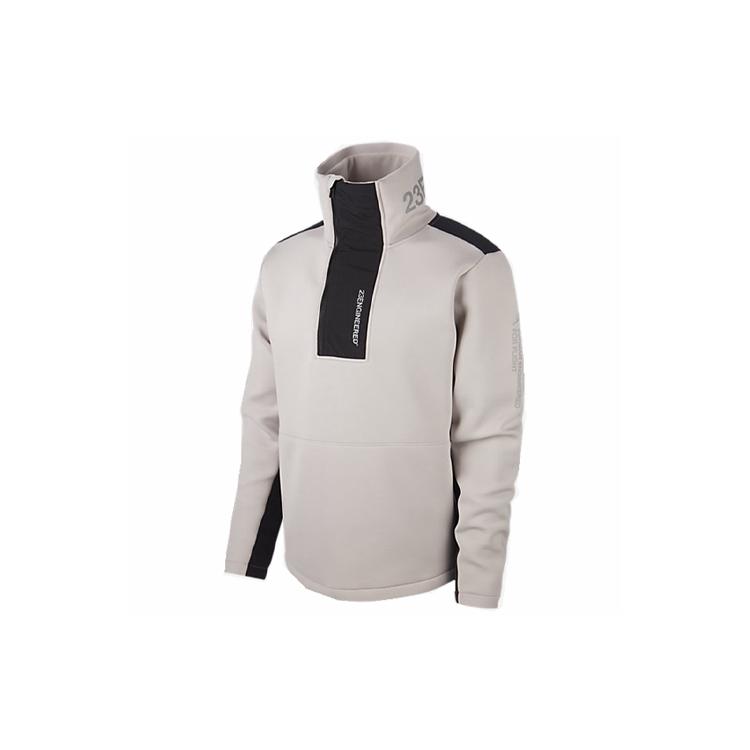 Jordan Sweatshirts Men s Gray Stand Collar Moderate Regular BQ5738-210 L