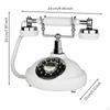 Antique Telephone Decorative Design Retro Desk Phone Shiny Finish Corded for Home Office,