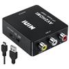 RCA Brand RCA To HDMI Converter 1080P/720P Switch Composite AV Adapter Red White Yellow 3 Color Ports