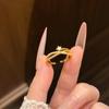 Adjustable Cross Drip Oil Copper Ring - Versatile High-End Design