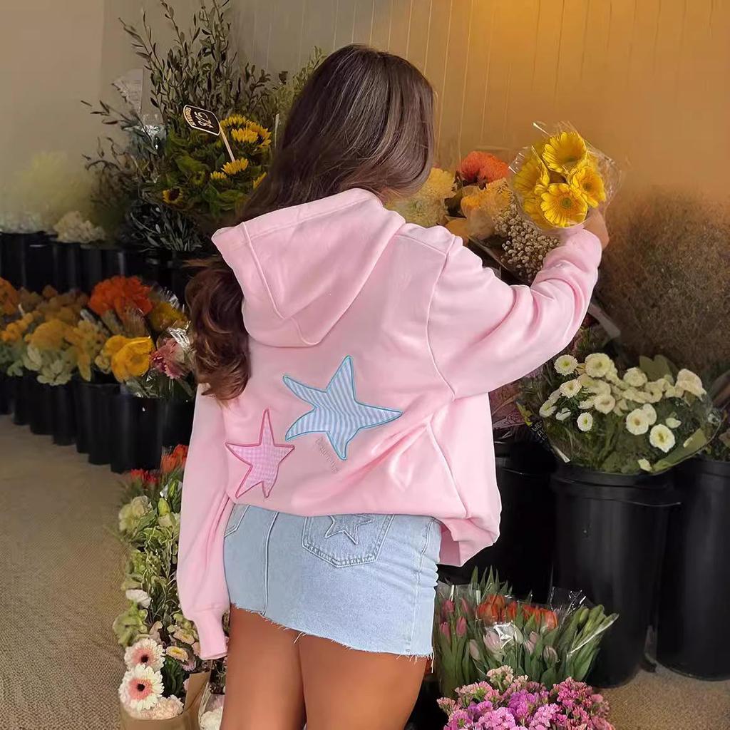 Women's Winter Fleece-Lined Hoodie with Kangaroo Pocket and Long Sleeves