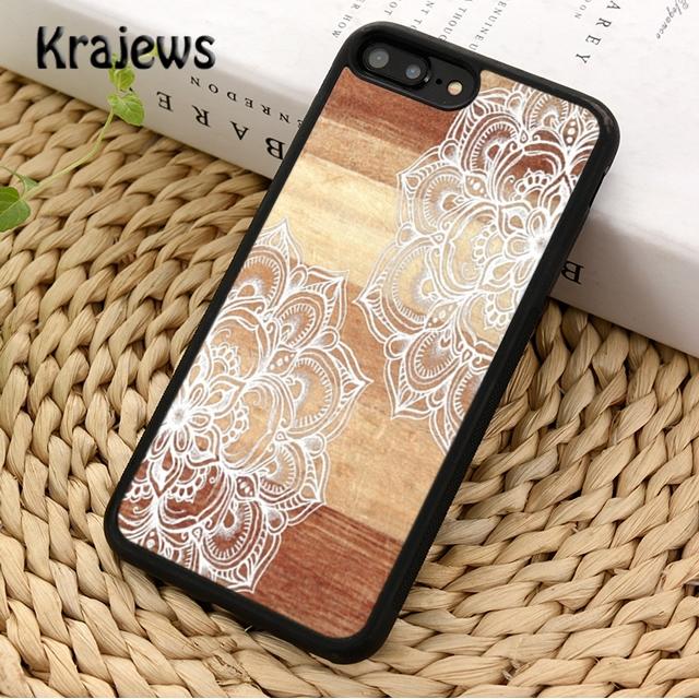 Mandala Wood Floral For iPhone 17 Air 16 Phone Case Cover 15 14 plus 12 13 pro max coque Shell Fundas