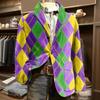 Men's Printed Corduroy Pocket Suit Jacket Cardigan Men's Casual Suit