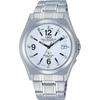[Citizen Q&Q] Watch Analog Radio Solar Waterproof Date Metal Band HG08-204 Men's White