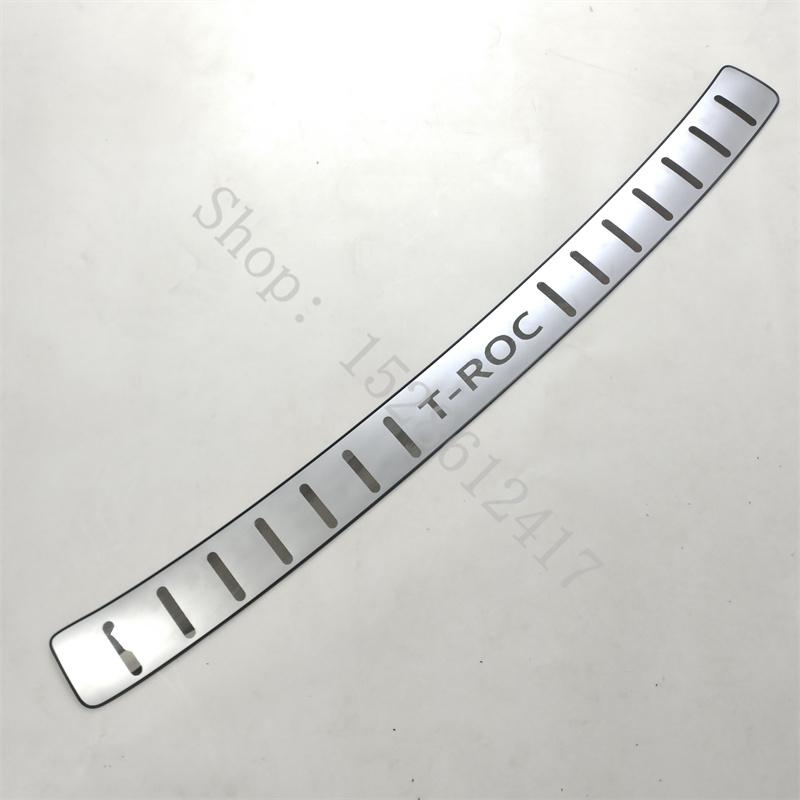 For VW/Volkswagen T-ROC T ROC 2018 ~2025 Stainless Steel Rear Bumper Protector Sill Trunk Tread Plate Trim Car Accessories
