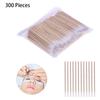 300 Stück Holzstiel Wattestäbchen Tattoo Zubehör Wattestäbchen Make-up Kosmetikstäbchen Für Make-up Augenbrauen Tattoo Assistent
