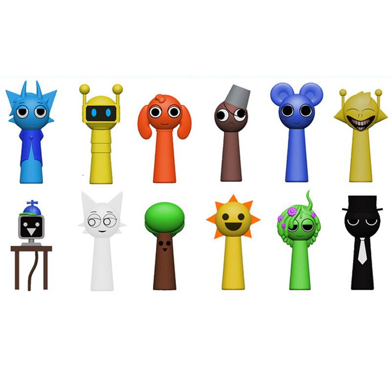 

Sprunki 12pcs Game Figurine Model Toys Doll Cake Decoration Children Pvc Gifts Style A