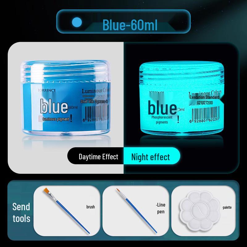 Glow-in-the-Dark Fluorescent Pigment Set for Kids - Perfect for DIY Clothes, Shoes, Plaster Dolls, and Hand-Painted Crafts!