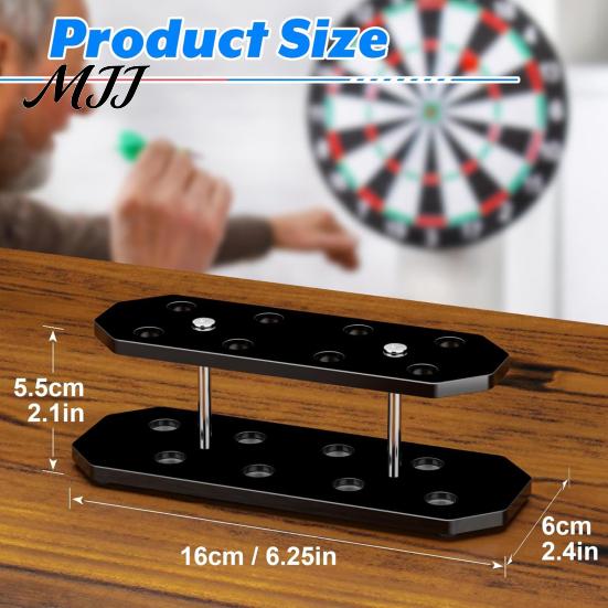 Professional Dart Accessory Acrylic Display Stand, 8 Caapcity Oblique Design Organizer, Space Desktop Rack Saving Storage for Game Room
