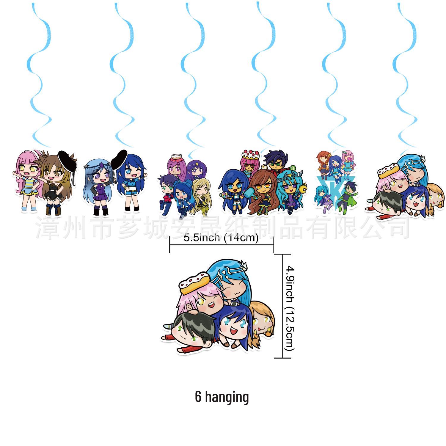 In Stock Funneh Krew Birthday Decor Set: Cake Toppers, Balloons, Spiral & Banner.