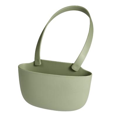 Küchenablagekorb zum Aufhängen mit Ablauflöchern, große Kapazität, weicher, flexibler Spülenablagekorb