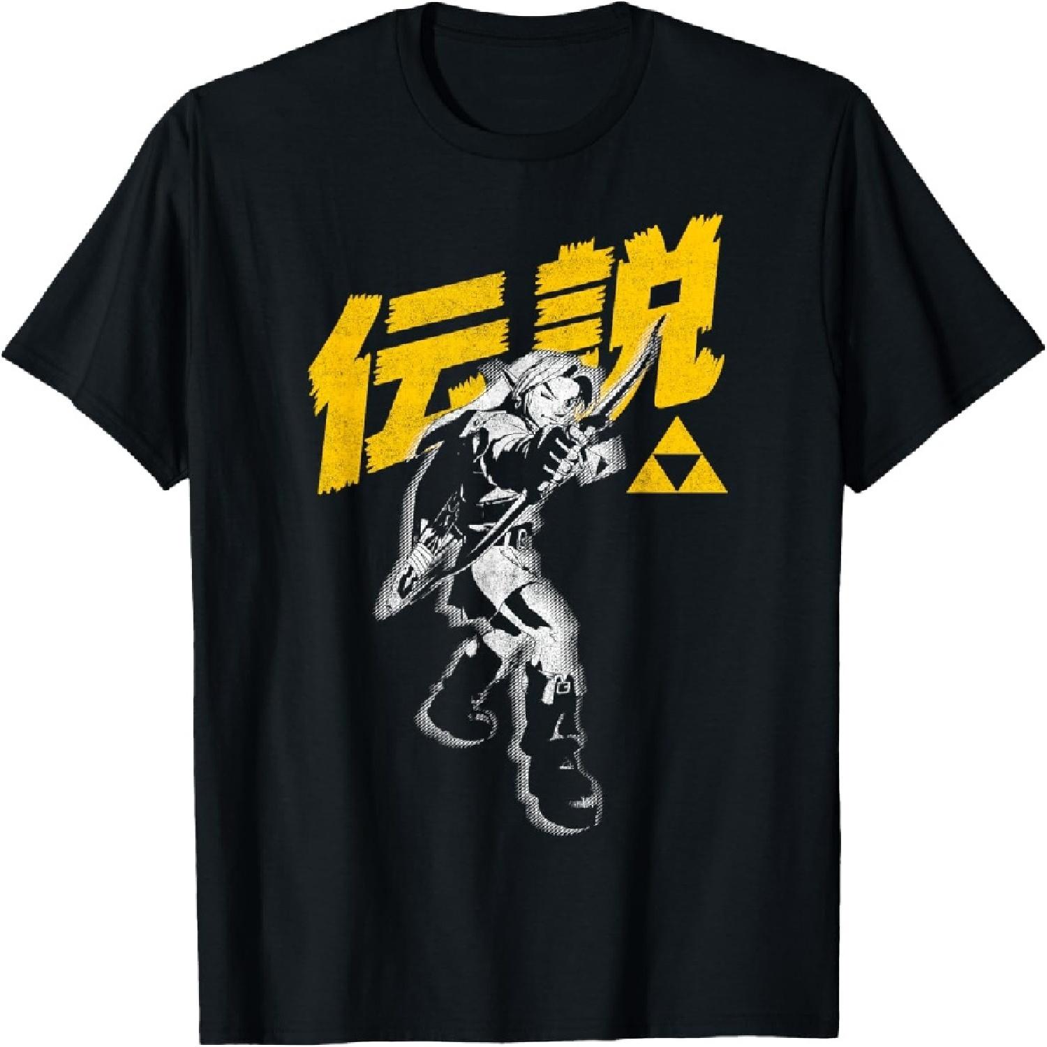 The Legend of Zelda Link Bow & Arrow Kanji Graphic T-Shirt T-Shirt S