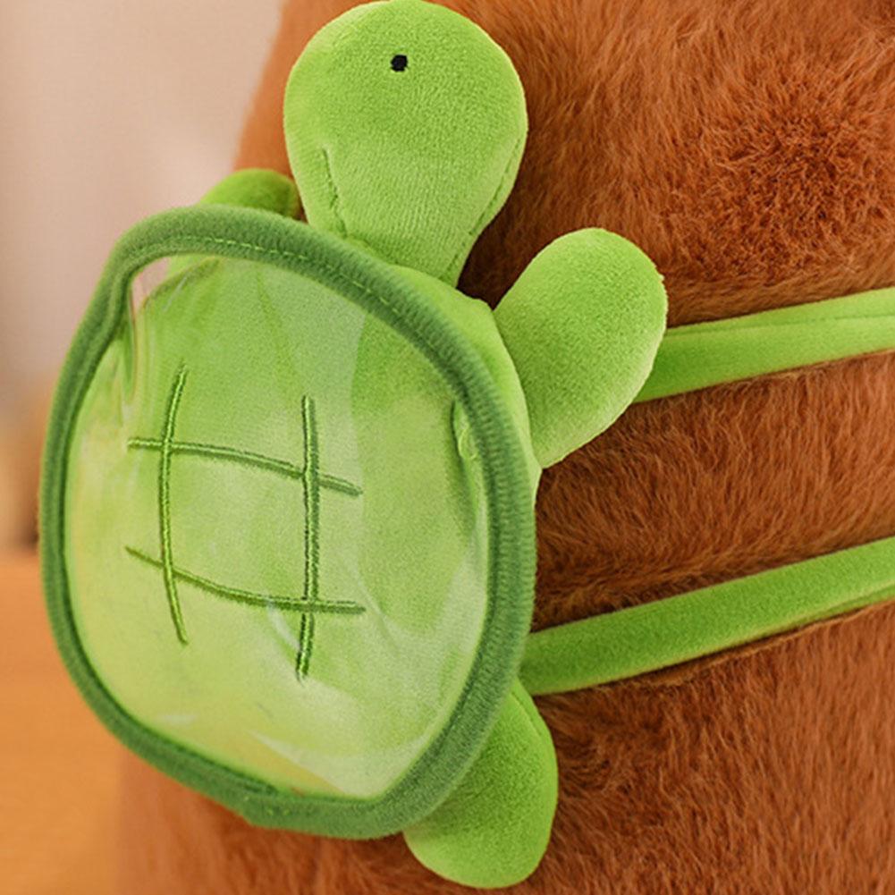 Weiche Plüsch-Capybara-Puppe Stofftier Niedliche Schildkröten-Simulation Bequem für Weihnachten Geburtstagsgeschenk