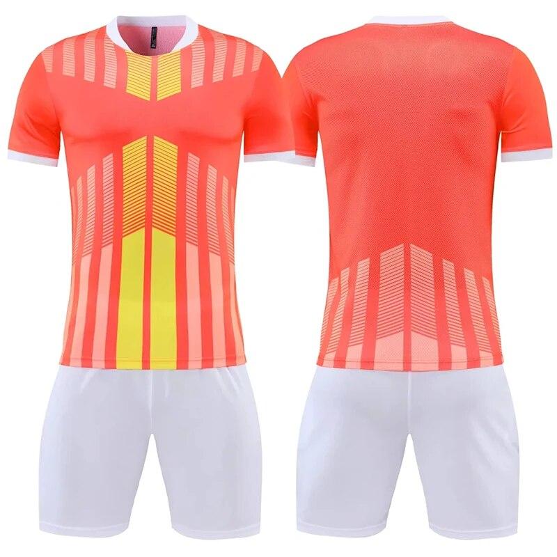Soccer Jersey Set Men Kids Football Uniform Custom Soccer Jerseys Short Sleeve Adult Football Set Suit Tracksuit Jersey