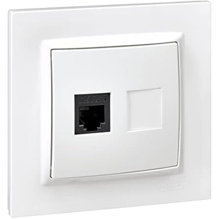 Téléphone - SIMON - 10 - Blanc - Encastrable - Intérieur - RJ11