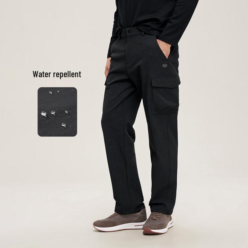 Giovanni Valentino Men's Utility Style Straight-Leg Casual Trousers