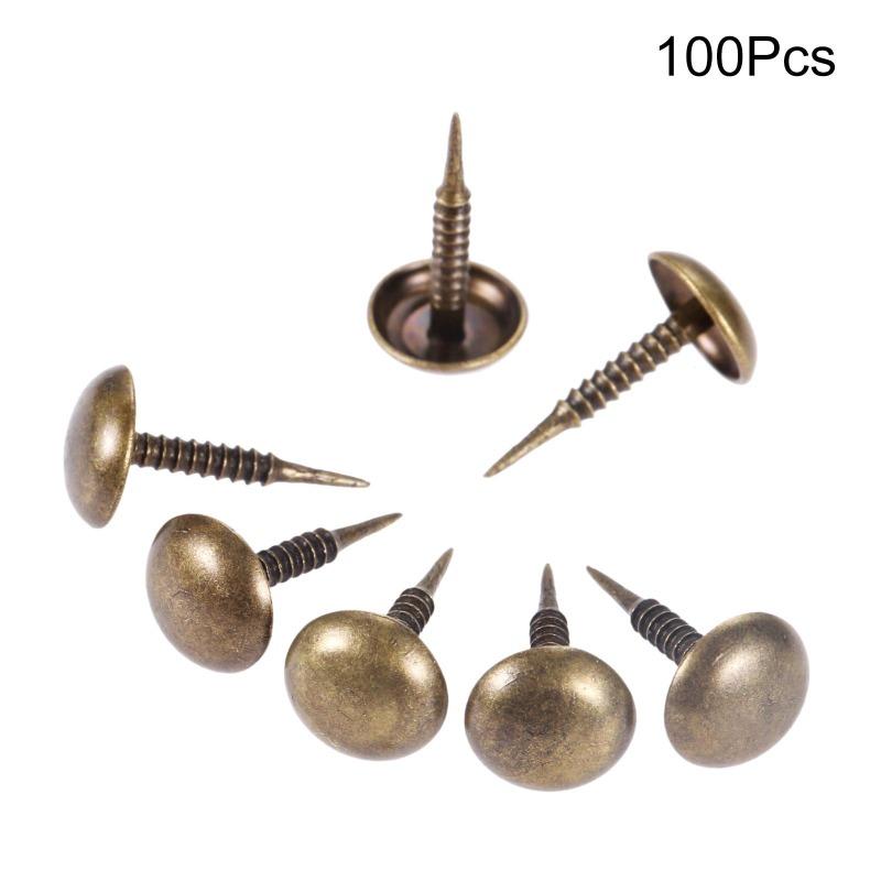 100Pcs Antique Bronze Upholstery Nails Jewelry Wood Box Sofa Tack Stud Pushpin Doornail Furniture Home Decor 8mm*15mm Hardware