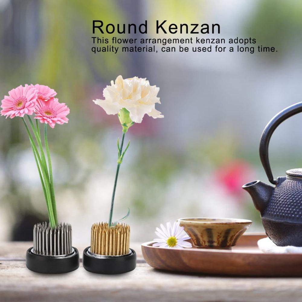2PCS Stainless Steel Flower Arrangement Needle Compact Floral Pin Frog Ikebana Arranger Tool