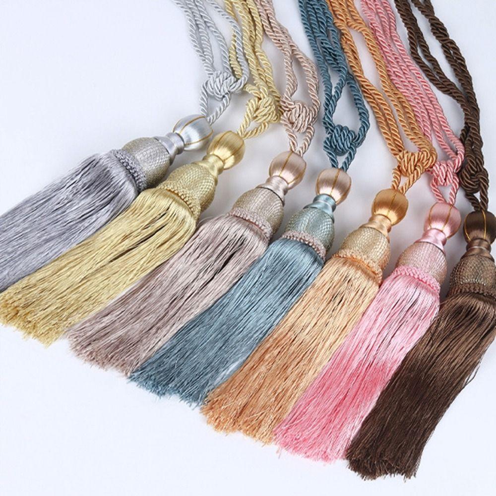 Polyester Yarn Curtain Tassels Tieback Punch-free Curtain Tennis Ball Strap  Curtain Accessories