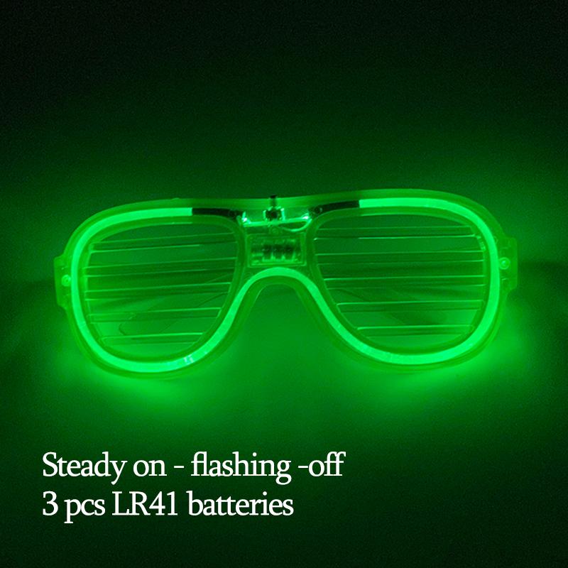 New Acrylic Luminous Glowing Cyberpunk Glasses LED Light Up Halloween Party Glasses Bar Club Props Neon Glasses Supplies