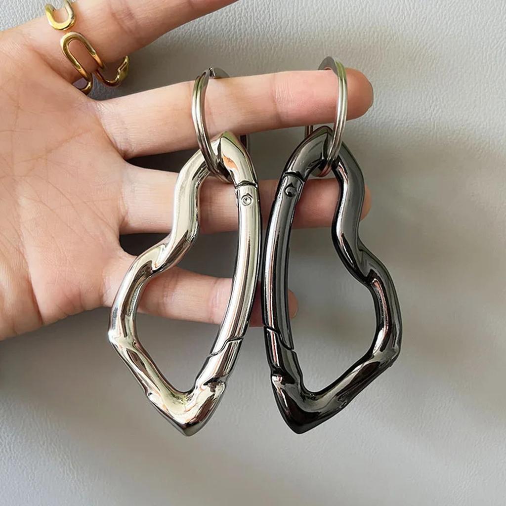 Stylish Y2K Star Carabiner Keychain Minimal Stainless Steel Star Carabiner Keychain Pendant for Bags and Backpacks