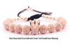 8mm White Zircon CZ Crown Woven Bracelet